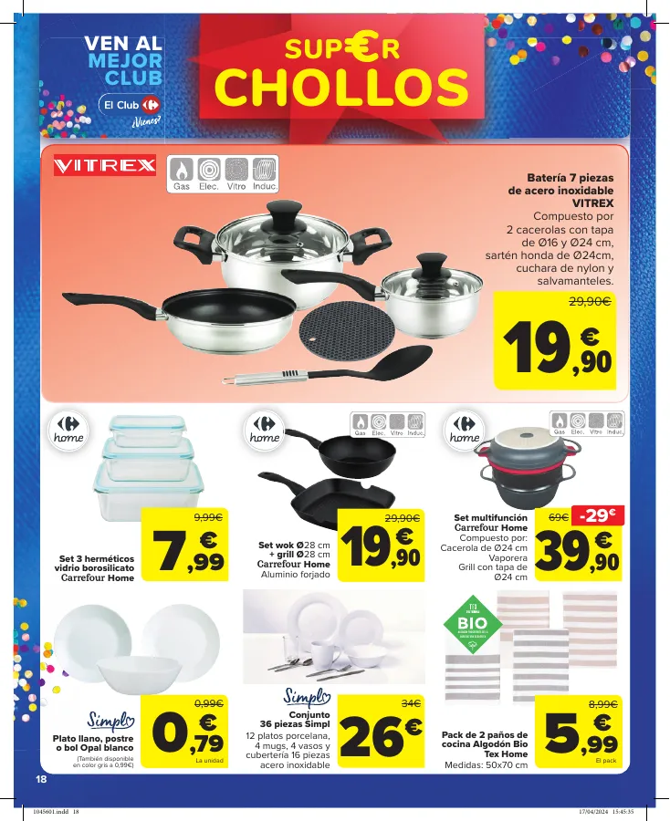 Número de página 18 del folleto promocional de la tienda Carrefour - CHOLLOS NO ALIMENTACIÓN  - fecha de vigencia: desde25.04 bis 09.05