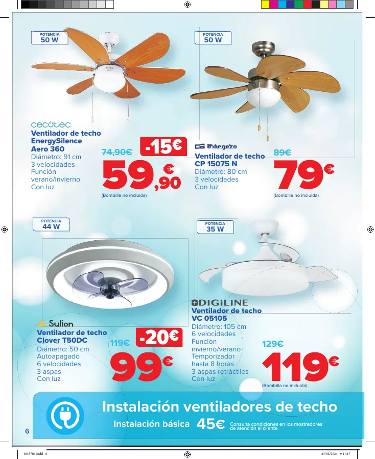 Número de página 6 del folleto promocional de la tienda Carrefour - AIRE ACONDICIONADO Y VENTILACION  - fecha de vigencia: desde25.04 bis 23.05