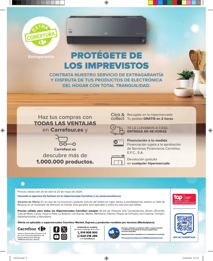 Número de página 8 del folleto promocional de la tienda Carrefour - AIRE ACONDICIONADO Y VENTILACION  - fecha de vigencia: desde25.04 bis 23.05