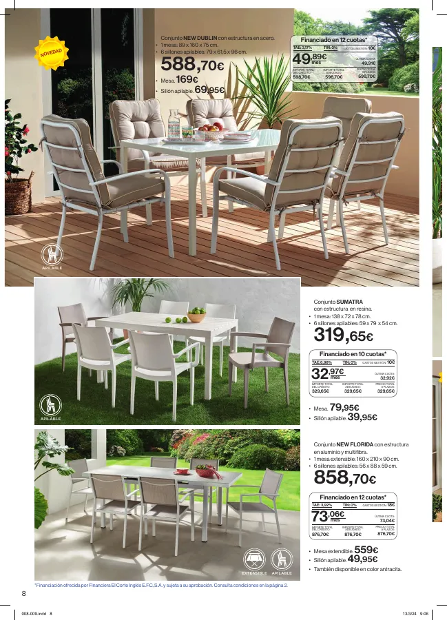 Número de página 8 del folleto promocional de la tienda Hipercor - Terraza y jardin mil ideas para vestir tu - fecha de vigencia: desde18.03 bis 05.05