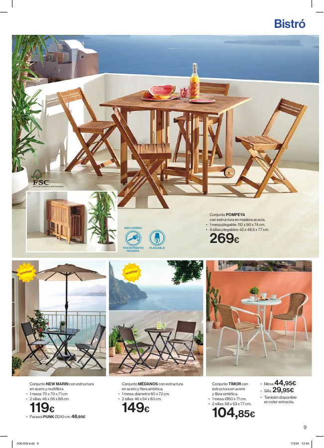 Número de página 9 del folleto promocional de la tienda Hipercor - Terraza y jardin mil ideas para vestir tu - fecha de vigencia: desde18.03 bis 05.05