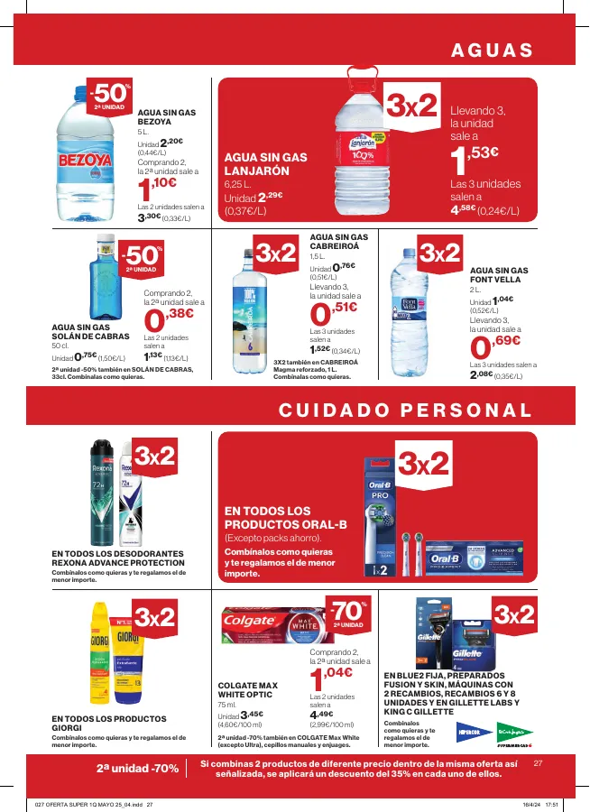 Número de página 31 del folleto promocional de la tienda Hipercor - Buenos percios a diario 3x2 en miles de productios - fecha de vigencia: desde25.04 bis 08.05