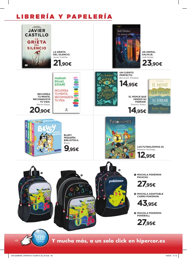 Número de página 54 del folleto promocional de la tienda Hipercor - Buenos percios a diario 3x2 en miles de productios - fecha de vigencia: desde25.04 bis 08.05