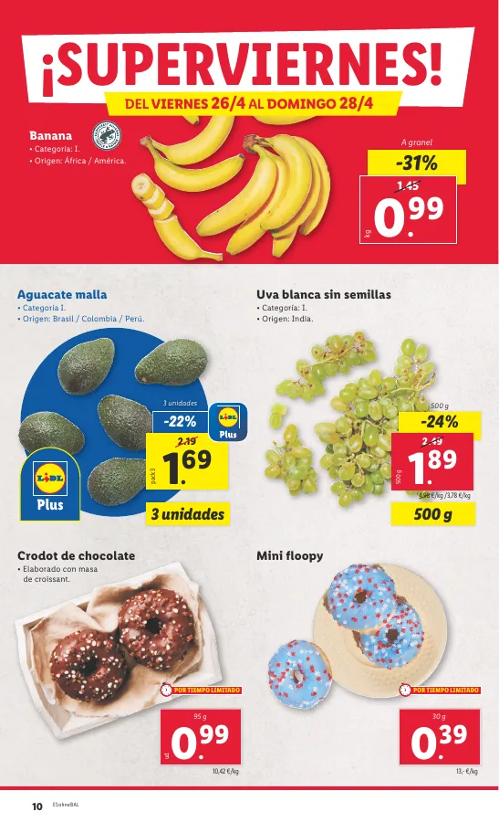 Número de página 10 del folleto promocional de la tienda Lidl - Super ofertas  - fecha de vigencia: desde22.04 bis 28.04