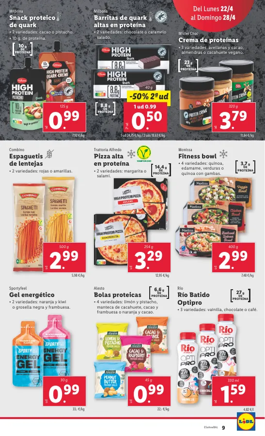 Número de página 9 del folleto promocional de la tienda Lidl - Super ofertas  - fecha de vigencia: desde22.04 bis 28.04