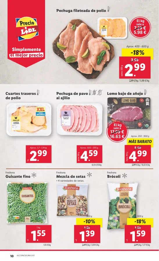 Número de página 10 del folleto promocional de la tienda Lidl - Bajamos los precios ermanentemente - fecha de vigencia: desde29.04 bis 05.05