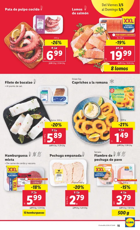 Número de página 15 del folleto promocional de la tienda Lidl - Bajamos los precios ermanentemente - fecha de vigencia: desde29.04 bis 05.05