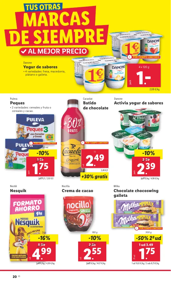 Número de página 20 del folleto promocional de la tienda Lidl - Bajamos los precios ermanentemente - fecha de vigencia: desde29.04 bis 05.05