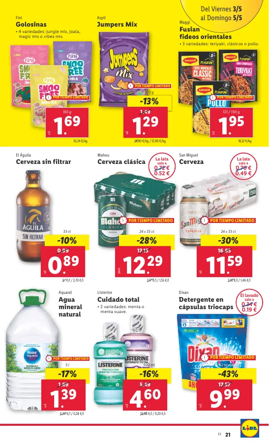 Número de página 21 del folleto promocional de la tienda Lidl - Bajamos los precios ermanentemente - fecha de vigencia: desde29.04 bis 05.05