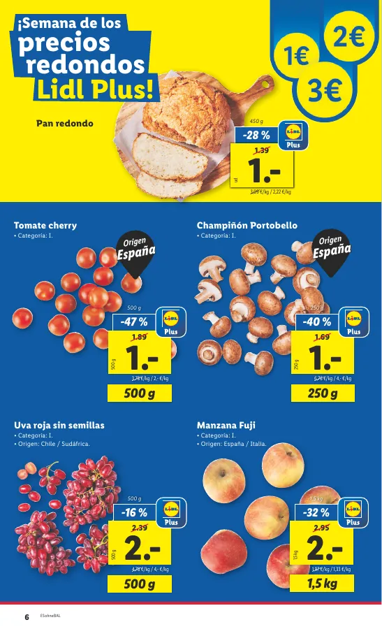 Número de página 6 del folleto promocional de la tienda Lidl - Bajamos los precios ermanentemente - fecha de vigencia: desde29.04 bis 05.05