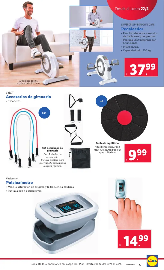 Número de página 5 del folleto promocional de la tienda Lidl - Bazar lidl. Start it crivit es tu momento running - fecha de vigencia: desde22.04 bis 28.04