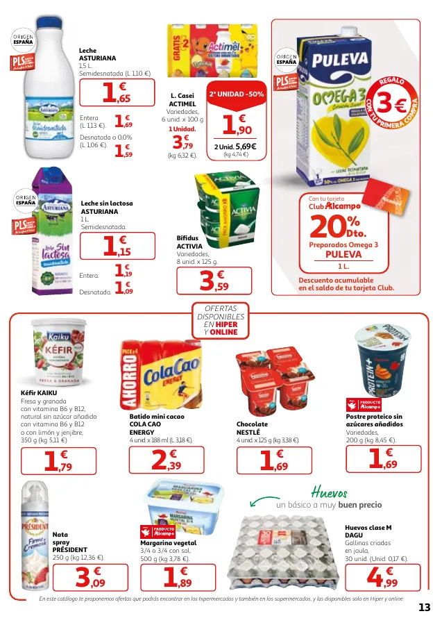 Número de página 13 del folleto promocional de la tienda Alcampo -  		Veggie y mucho más... a precios imbat... - fecha de vigencia: desde02.05 bis 15.05