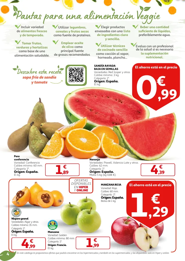 Número de página 4 del folleto promocional de la tienda Alcampo -  		Veggie y mucho más... a precios imbat... - fecha de vigencia: desde02.05 bis 15.05