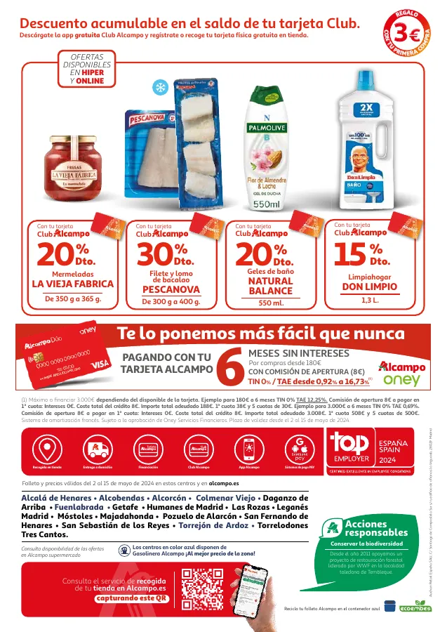 Número de página 40 del folleto promocional de la tienda Alcampo -  		Veggie y mucho más... a precios imbat... - fecha de vigencia: desde02.05 bis 15.05