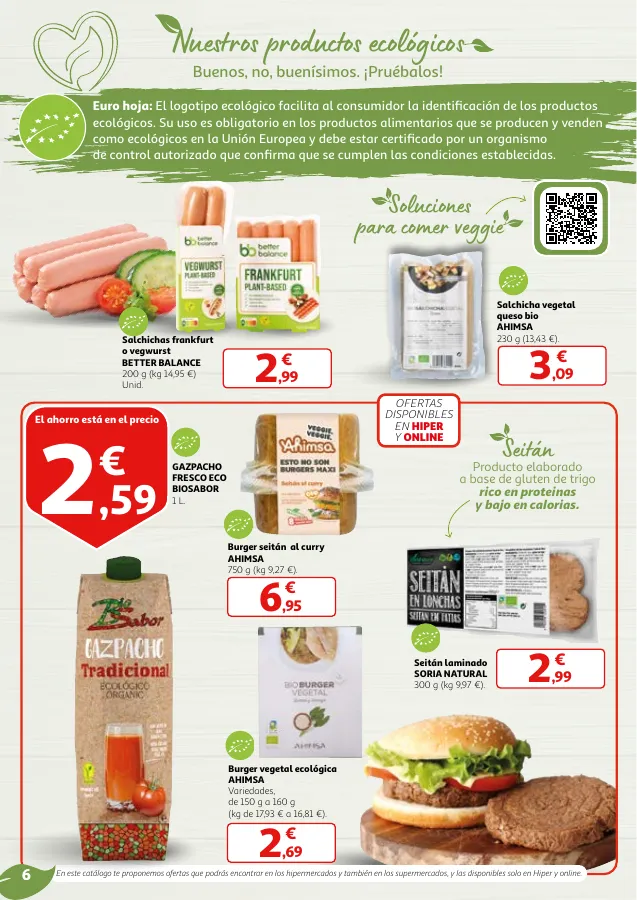 Número de página 6 del folleto promocional de la tienda Alcampo -  		Veggie y mucho más... a precios imbat... - fecha de vigencia: desde02.05 bis 15.05