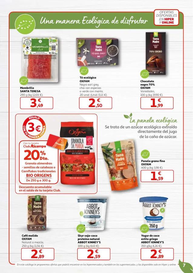 Número de página 7 del folleto promocional de la tienda Alcampo -  		Veggie y mucho más... a precios imbat... - fecha de vigencia: desde02.05 bis 15.05