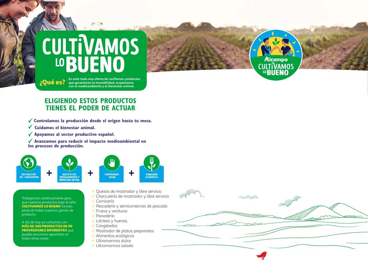 Número de página 2 del folleto promocional de la tienda Alcampo - Cultivamos lo Bueno  - fecha de vigencia: desde23.04 bis 31.12