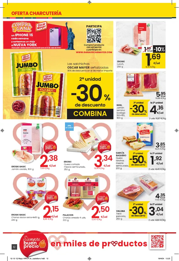 Número de página 12 del folleto promocional de la tienda Eroski - Hipermercado EROSKI - fecha de vigencia: desde03.05 bis 14.05