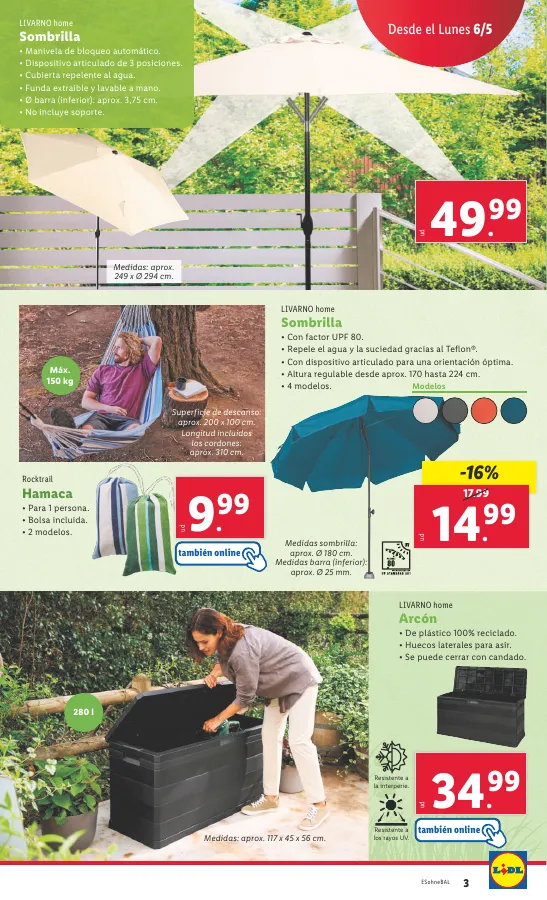 Número de página 3 del folleto promocional de la tienda Lidl - Bazar Lidl - fecha de vigencia: desde06.05 bis 10.05