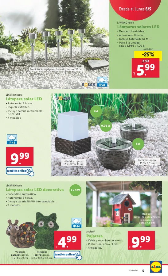 Número de página 5 del folleto promocional de la tienda Lidl - Bazar Lidl - fecha de vigencia: desde06.05 bis 10.05