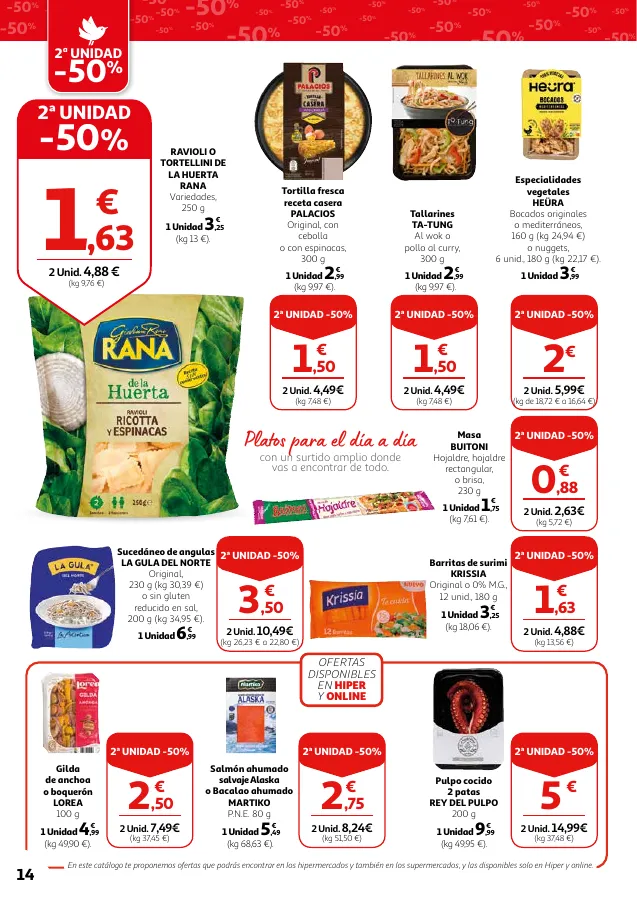 Número de página 14 del folleto promocional de la tienda Alcampo - 2 unidad -50% en una gran seleccion - fecha de vigencia: desde16.05 bis 29.05