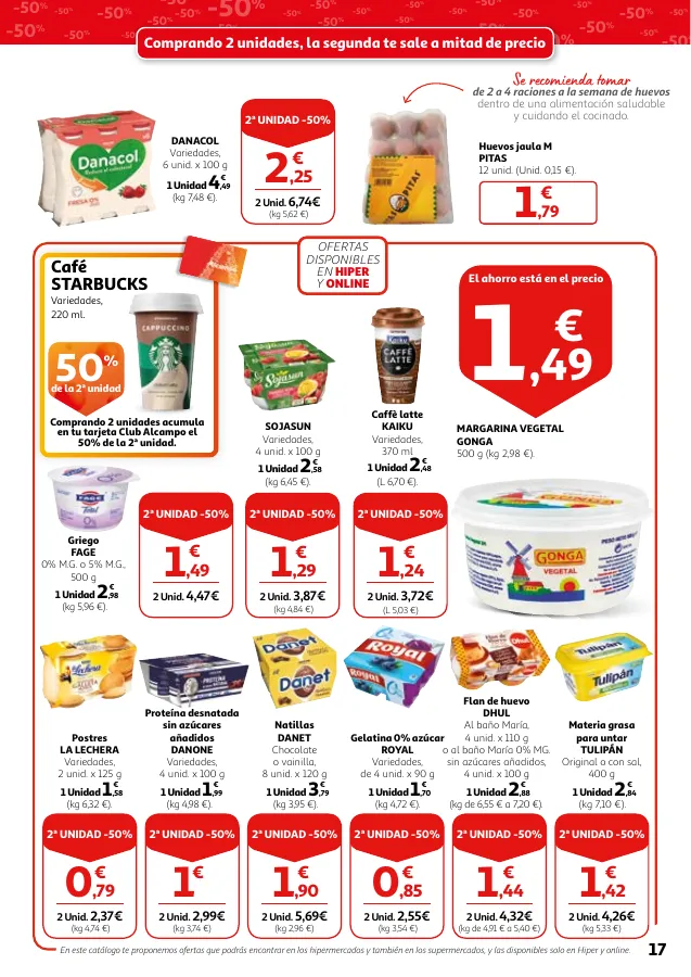 Número de página 17 del folleto promocional de la tienda Alcampo - 2 unidad -50% en una gran seleccion - fecha de vigencia: desde16.05 bis 29.05