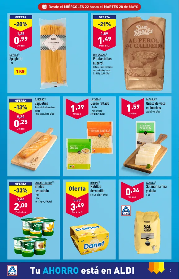 Número de página 7 del folleto promocional de la tienda Aldi - Folleto semanal Península  - fecha de vigencia: desde22.05 bis 28.05