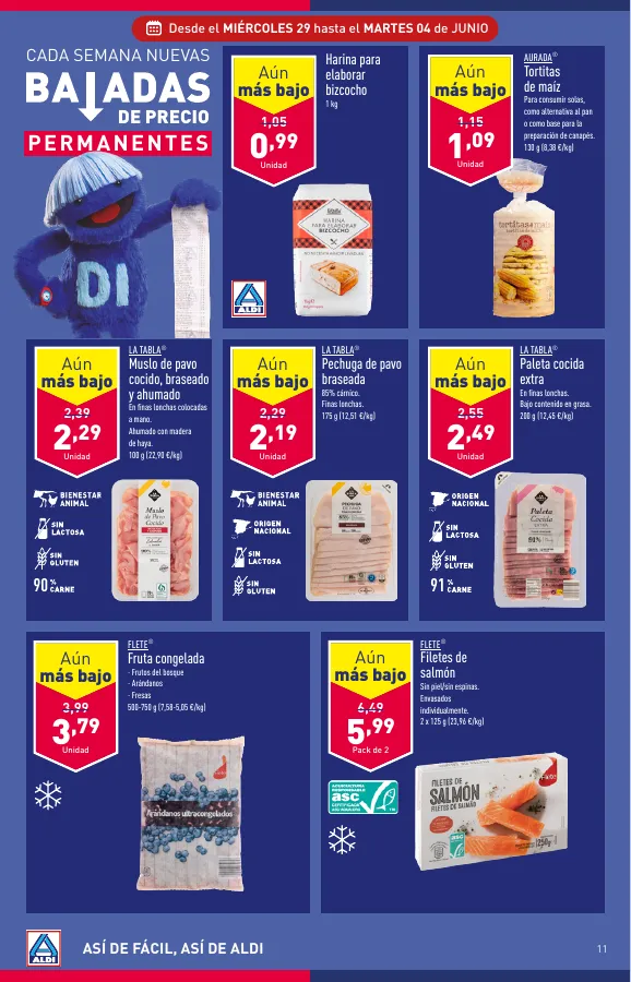 Número de página 11 del folleto promocional de la tienda Aldi - Folleto semanal - fecha de vigencia: desde29.05 bis 04.06