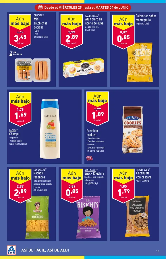 Número de página 12 del folleto promocional de la tienda Aldi - Folleto semanal - fecha de vigencia: desde29.05 bis 04.06