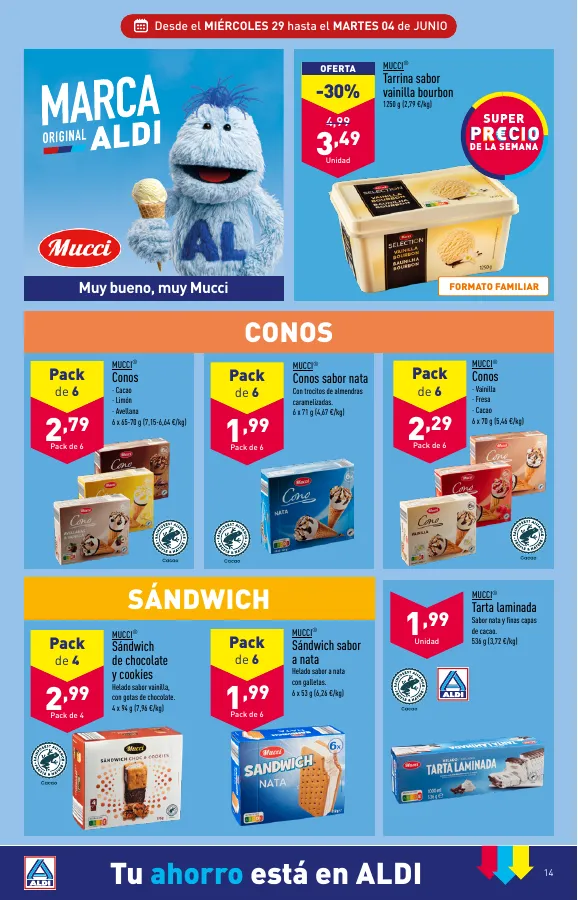 Número de página 14 del folleto promocional de la tienda Aldi - Folleto semanal - fecha de vigencia: desde29.05 bis 04.06