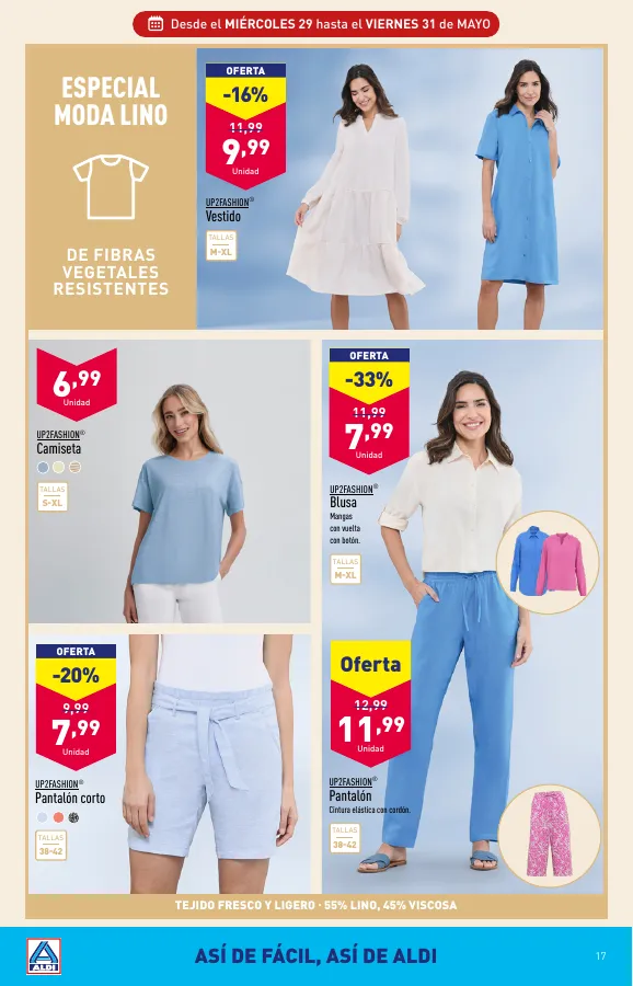 Número de página 17 del folleto promocional de la tienda Aldi - Folleto semanal - fecha de vigencia: desde29.05 bis 04.06