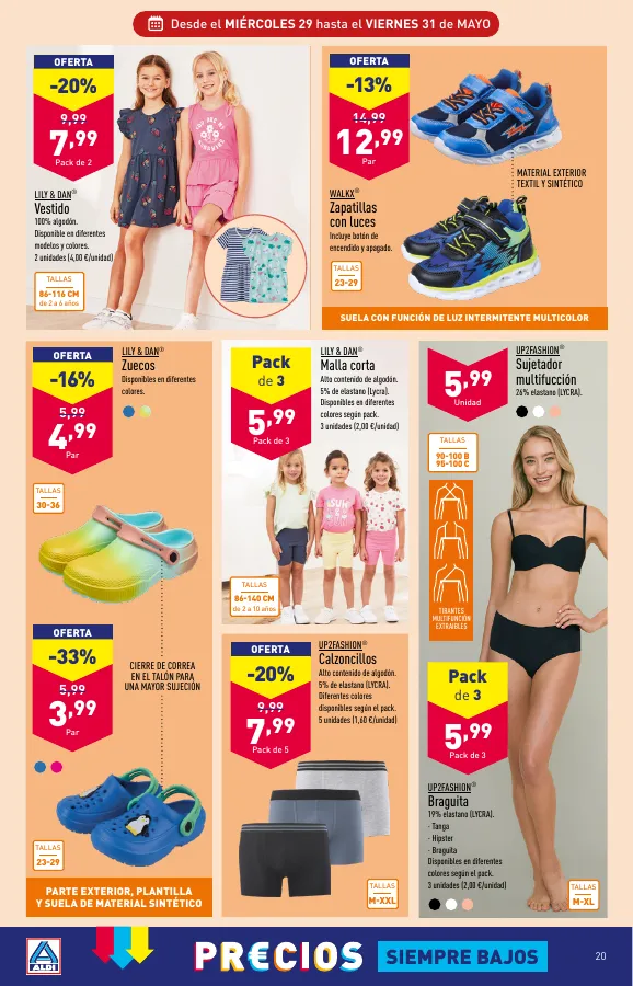 Número de página 20 del folleto promocional de la tienda Aldi - Folleto semanal - fecha de vigencia: desde29.05 bis 04.06