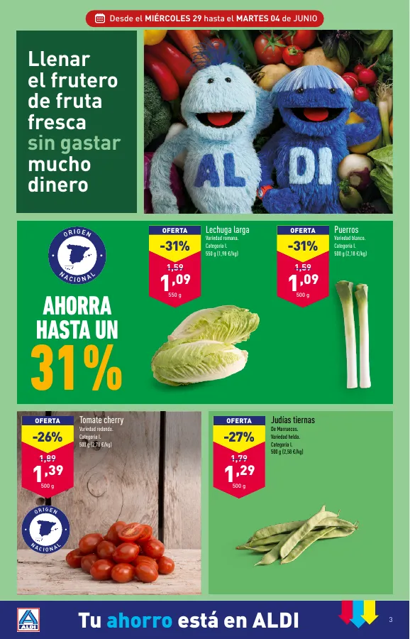 Número de página 3 del folleto promocional de la tienda Aldi - Folleto semanal - fecha de vigencia: desde29.05 bis 04.06