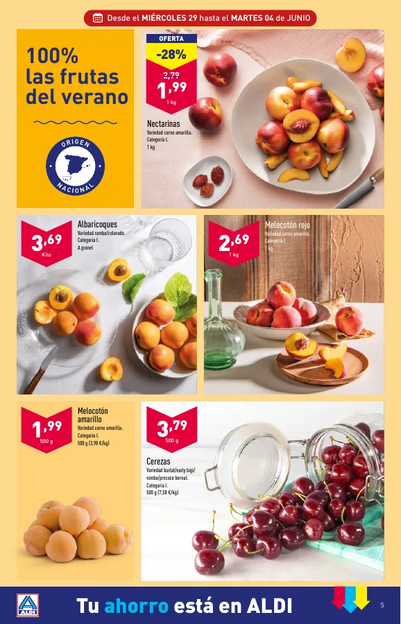 Número de página 5 del folleto promocional de la tienda Aldi - Folleto semanal - fecha de vigencia: desde29.05 bis 04.06