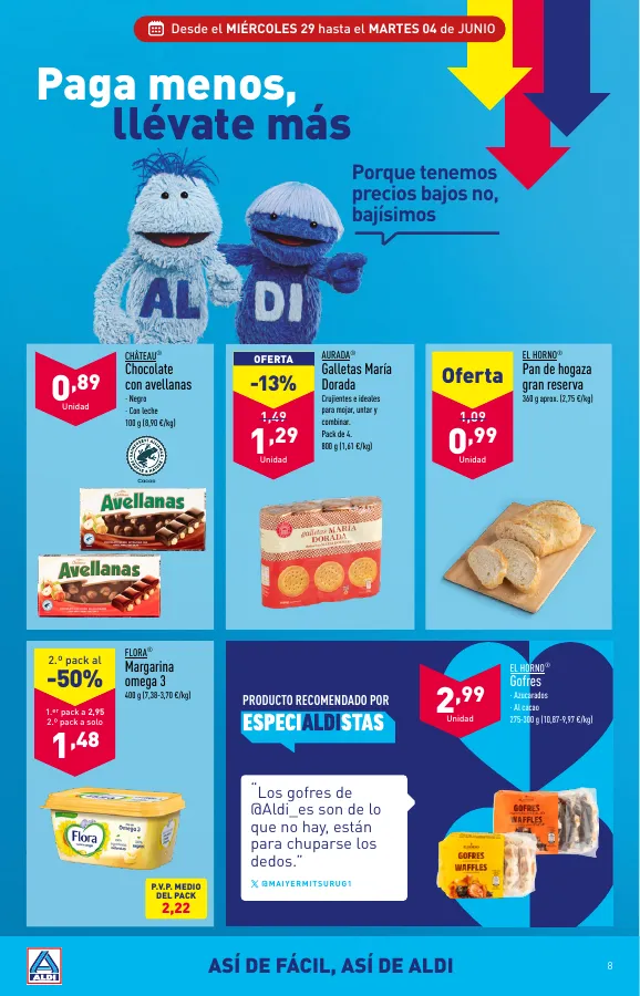 Número de página 8 del folleto promocional de la tienda Aldi - Folleto semanal - fecha de vigencia: desde29.05 bis 04.06