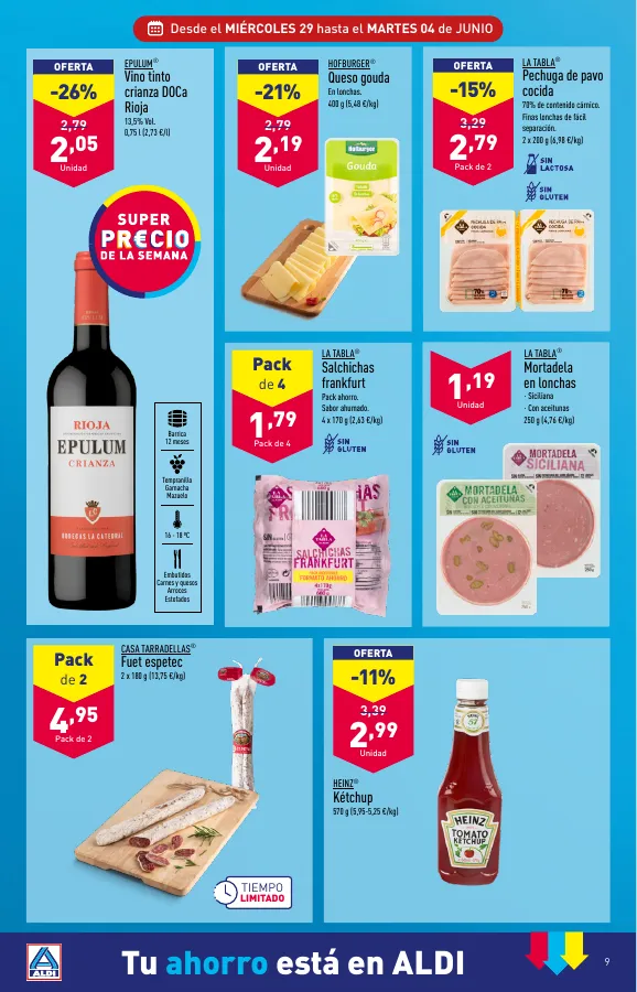 Número de página 9 del folleto promocional de la tienda Aldi - Folleto semanal - fecha de vigencia: desde29.05 bis 04.06