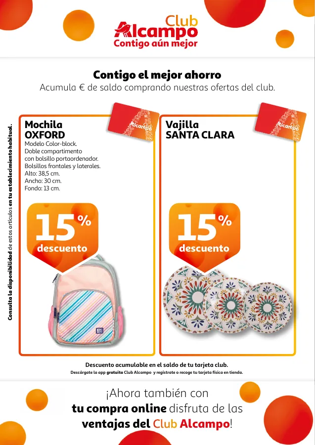 Número de página 20 del folleto promocional de la tienda Alcampo - Promociones Club Alcampo Contigo aún ... - fecha de vigencia: desde30.06 bis 12.06