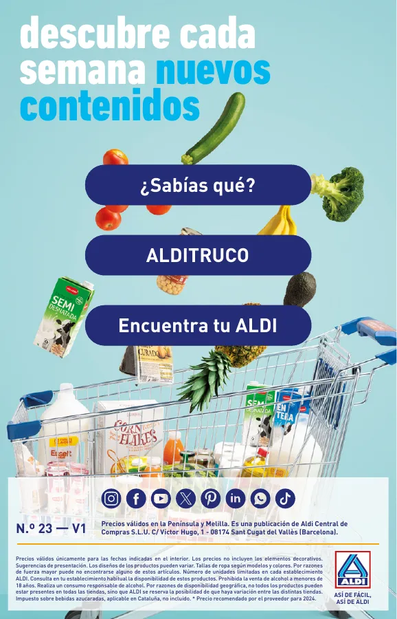 Número de página 26 del folleto promocional de la tienda Aldi - Que el calor no te pille fuera de juego. Con nuestros precios en climatización vas a notar un soplo de aire fresco. También para tu bolsillo. - fecha de vigencia: desde05.06 bis 11.06