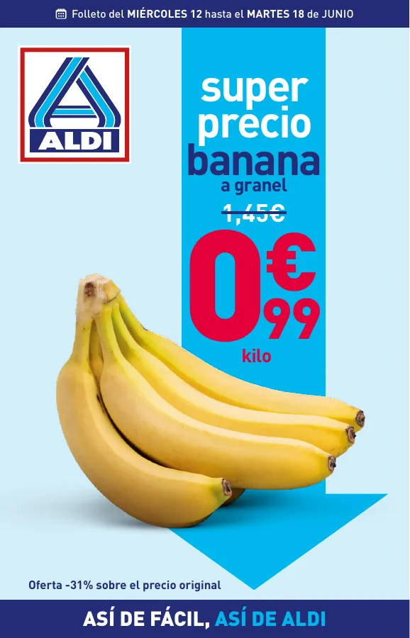 Número de página 1 del folleto promocional de la tienda Aldi - Al buen tiempo  - fecha de vigencia: desde12.06 bis 18.06