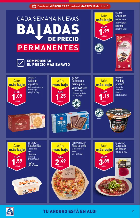 Número de página 10 del folleto promocional de la tienda Aldi - Al buen tiempo  - fecha de vigencia: desde12.06 bis 18.06