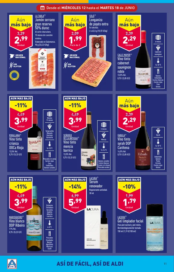 Número de página 11 del folleto promocional de la tienda Aldi - Al buen tiempo  - fecha de vigencia: desde12.06 bis 18.06