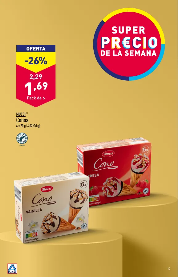 Número de página 12 del folleto promocional de la tienda Aldi - Al buen tiempo  - fecha de vigencia: desde12.06 bis 18.06