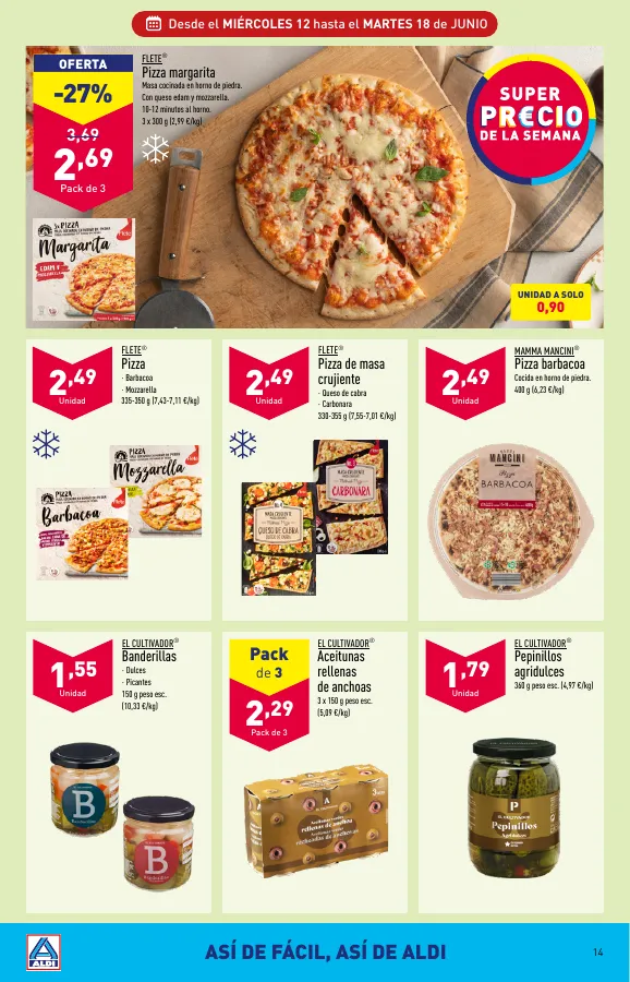 Número de página 14 del folleto promocional de la tienda Aldi - Al buen tiempo  - fecha de vigencia: desde12.06 bis 18.06