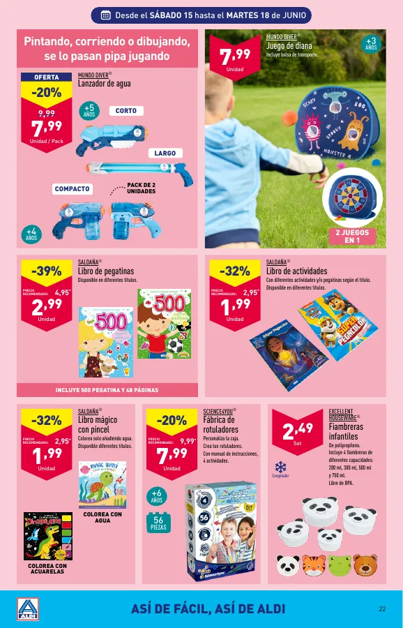 Número de página 22 del folleto promocional de la tienda Aldi - Al buen tiempo  - fecha de vigencia: desde12.06 bis 18.06