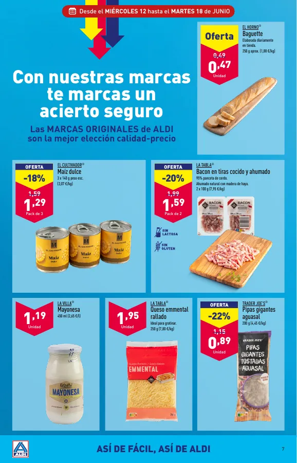 Número de página 7 del folleto promocional de la tienda Aldi - Al buen tiempo  - fecha de vigencia: desde12.06 bis 18.06