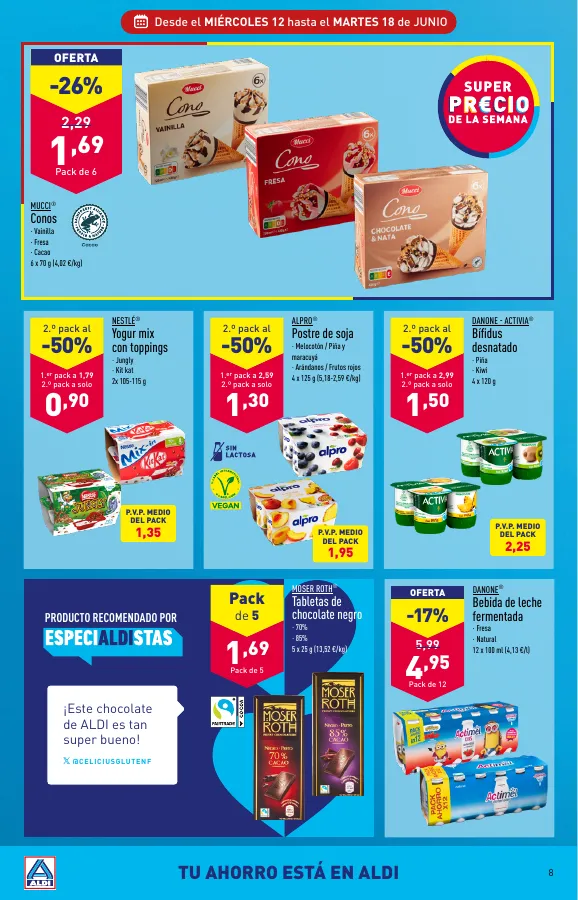 Número de página 8 del folleto promocional de la tienda Aldi - Al buen tiempo  - fecha de vigencia: desde12.06 bis 18.06