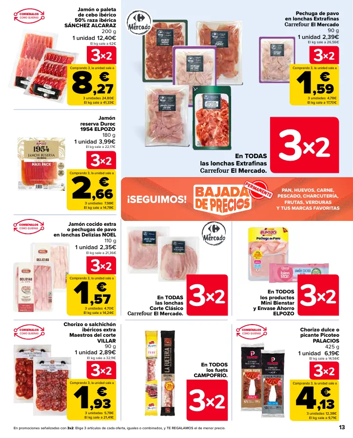 Número de página 13 del folleto promocional de la tienda Carrefour - En mas de 4000 productos - fecha de vigencia: desde24.05 bis 10.06