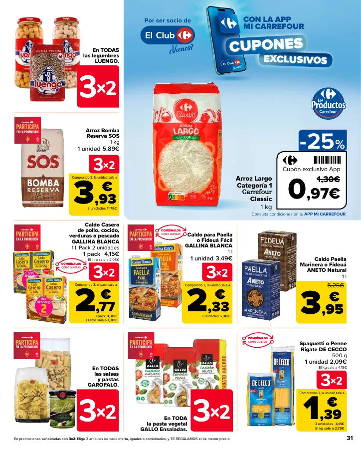 Número de página 31 del folleto promocional de la tienda Carrefour - En mas de 4000 productos - fecha de vigencia: desde24.05 bis 10.06