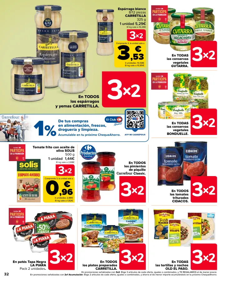 Número de página 32 del folleto promocional de la tienda Carrefour - En mas de 4000 productos - fecha de vigencia: desde24.05 bis 10.06