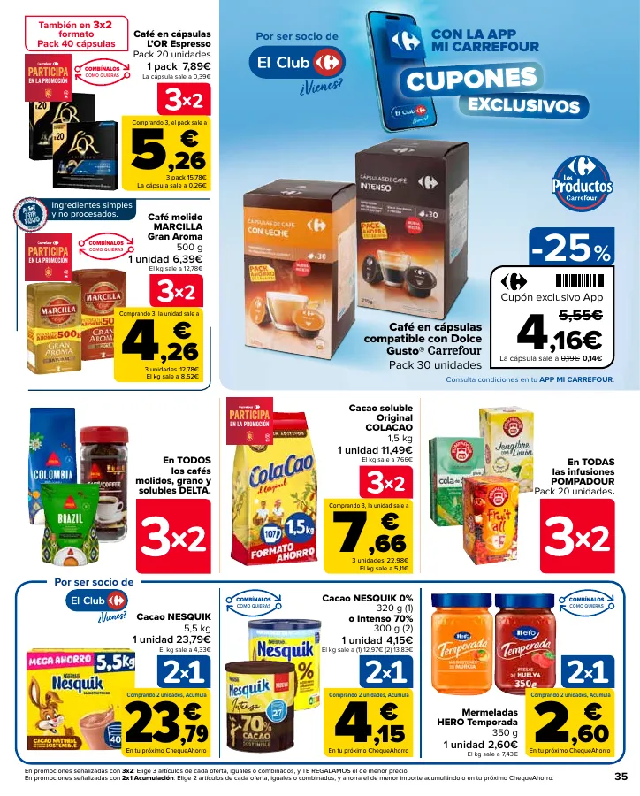 Número de página 35 del folleto promocional de la tienda Carrefour - En mas de 4000 productos - fecha de vigencia: desde24.05 bis 10.06